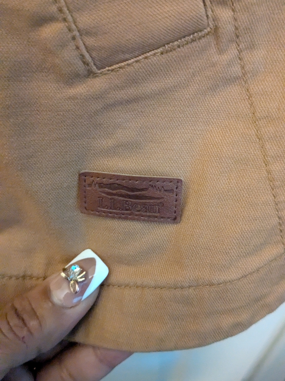 L.L. Bean Lightweight Khaki Utility Jacket - Picture 3 of 4